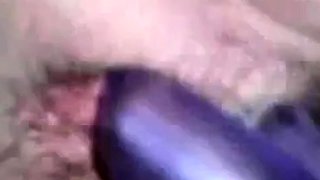 Blonde BBW Girl Masturbating with Dildo