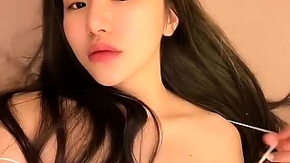 Amateur young teen solo masturbation on her livingroom