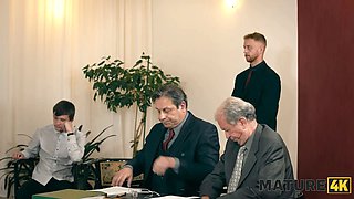 Mature4k. old elle with Huge Tits banged her gardener in doggy style and completed up in court