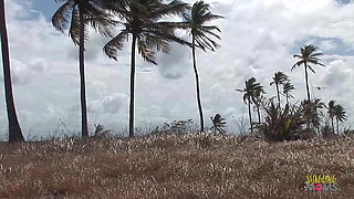 Passionate Fucking on the Beach with a Stunning Blonde with Big Tits