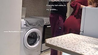 Dumb Maid Trapped in Washing Machine