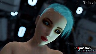 Cyberpunk VR babe deepthroats & rides cock raw Futuristic android Kadira in Nexus-3