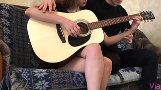 Via hub shares guitar lesson face cum hard passion