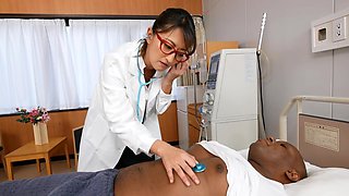 Black big cock for hot japanese milf nurse Mio Shido