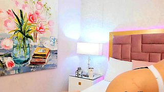 Latina Toys Her Ample Tits and Dildo