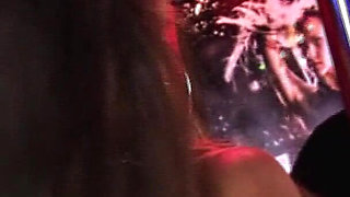 A Pair of Busty Strippers in Lingerie Enjoy a Threesome with Cumshot Together