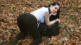 Submissive cutie gets repeated assfucking while mountain climbing, with piss and sweaty ass eating for fuel