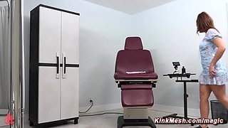 Doctor gives patient anal exam