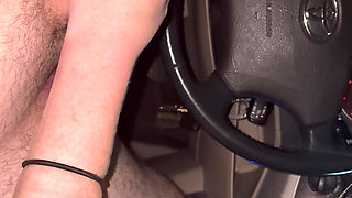 Redhead Liza Lane gives wet and sloppy blowjob to Chester Van Name's BWC ending with cum on soles of feet.