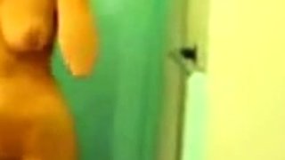 Natural Amateur Strips and Plays with Dildo on Webcam