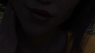 Wvm - Young Brunette Strips and Gives Hard Cock a Hungry Blowjob