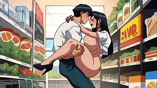 Sex in supermarket at 90's