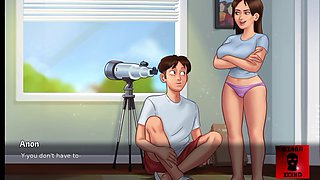 Watching my gorgeous neighbor have fun with her tight pussy