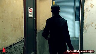 Bank robber is tied and pounded