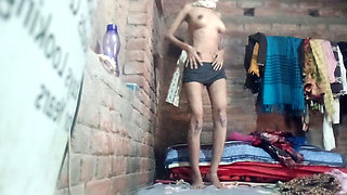 Standing Nude dancing and shaking boobs and hairy pussy, with perfect tits and pussy close up.