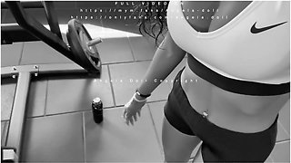 Angela Doll In Stranger Challenge - I Accost A Stranger At The Gym To Get Fucked In The Toilet