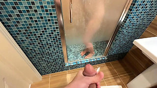 Lactating Stepmom Nursing Handjob - Big Tits Busty MILF POV Cum on Tits