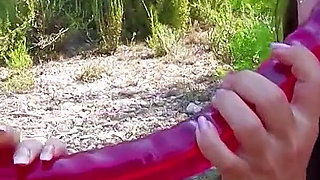 Skinny step sister teens having lesbian sex with huge toy