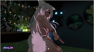 Horny Naked Cat Girl With Vibrator Inside In Vrchat