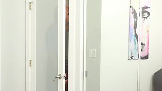 Teen brunette Sadie Pop takes on Cupids massive dick