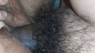 Step-cousin's big pussy fucks out full of saliva