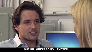 Shewillcheat - huge boobed cougar boss bangs new worker