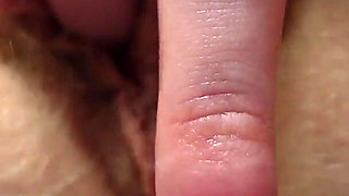 Playing with My Creamy Big Labia Pussy Closeup