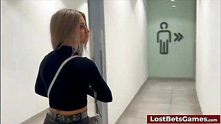 Huge Tits Blonde Loses Card Game, Strips For Punishment
