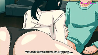 Mommy With Big Tits & Hairy Pussy Play With Cock Between Tits ( Uncensored Hentai )