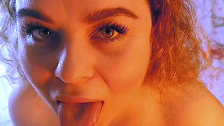 Mexicana blowjob with her big boobs