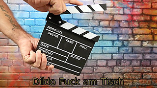 Fucking My Pussy on the Table with the Dildo