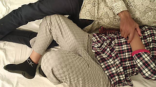 The Stepbrother Dared to Touch My Virgin Pussy! Follows the Contour of My Pussy in Leggings