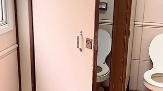 Risky Public Bathroom Pussy Play