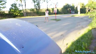 Outdoor sex with little tits and a big dick POV blowjob Ara Mix