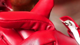 Sexy ASMR with red gloves