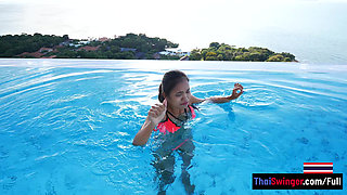 Big ass Thai amateur girlfriend first time anal fuck recorded