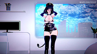 Featured Jane Do - Aoa Short Hair Costume Changes & Striptease, Succubus Police Uniform, Bunny Girl, Sexy Cheongsam