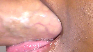 Ebony Slut Sucks Bwc and Swallows Cum