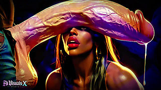 Big Boobs and Ass Ebony Goddesses - White Cock Worship Dark Asmr & Extreme Contrast (4k Ai Animated Porn)