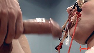 Throat banged butt sex teenage succumbs to dick