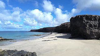 Sensual Nude Beach Goddess Captured by Drone - Ultimate Aerial Beauty