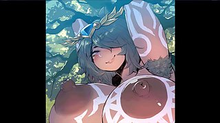 Curvy uncensored hentai scene featuring a wild ass action