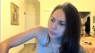 Beauty small tit amateur teen masturbating her shaved pussy