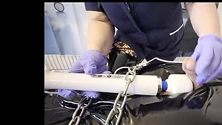 Mature BBW Dominatrix Satana Teases Bound Gimp in Medical Room - Part 3 BDSM Femdom