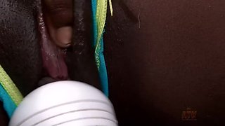 Rhythmic Passion: Solo Ebony Goddess with Toys