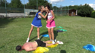 Cheerleader kicking fun!