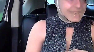 Risky Trip in Full Pantyhose Encasement Nylon Doll in the Car Ep. 336