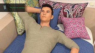 Busty brunette in yoga pants goes for her first time in this adult visual novel