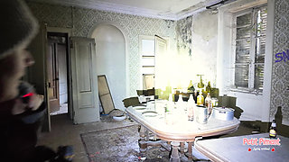 I Empty His Balls with My Mouth While We Visit an Abandoned Mansion!