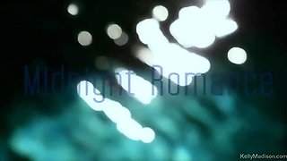 Midnight Romance Outdoors in the Pool with Blonde Busty Mom - Bbw